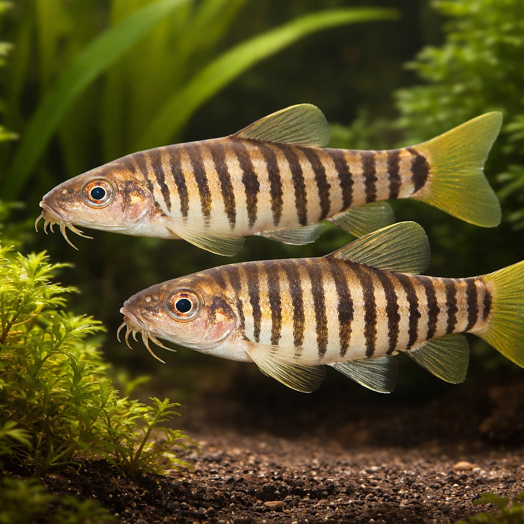 Yunnanilus cruciatus 3 - — tropical fish for sale UK — AI pair planted view