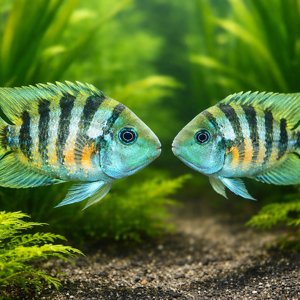 Zebra Cichlid — tropical fish for sale UK — AI pair planted view