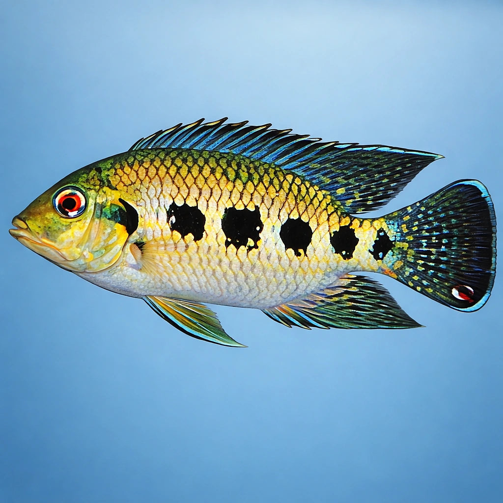 Zebra Cichlid, Tiger Cichli — tropical fish for sale UK — AI side clean view