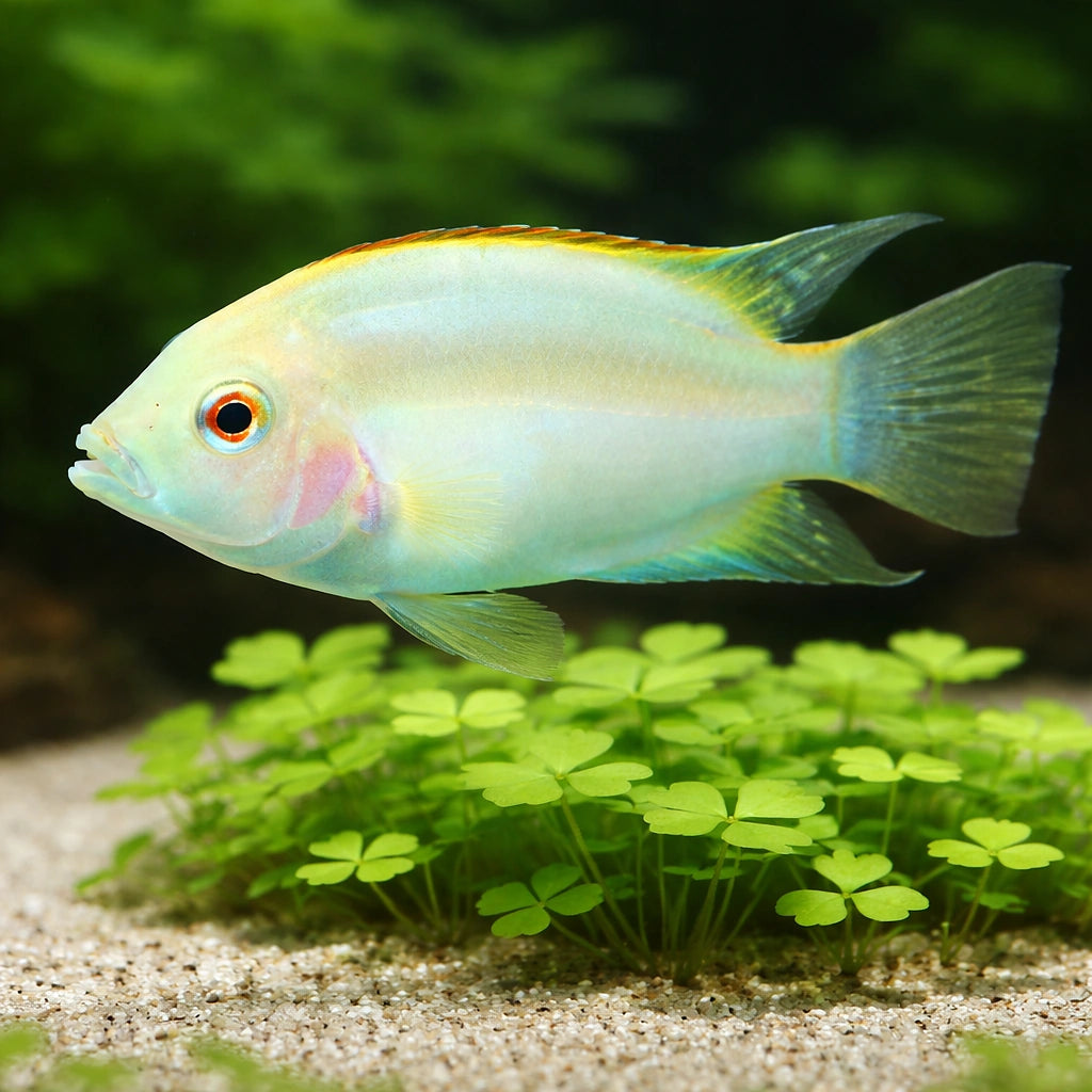 Zebra Cichlid xant. — tropical fish for sale UK — AI scale plant view