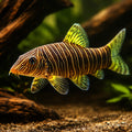 Zebra Loach — tropical fish for sale UK — AI hero driftwood view