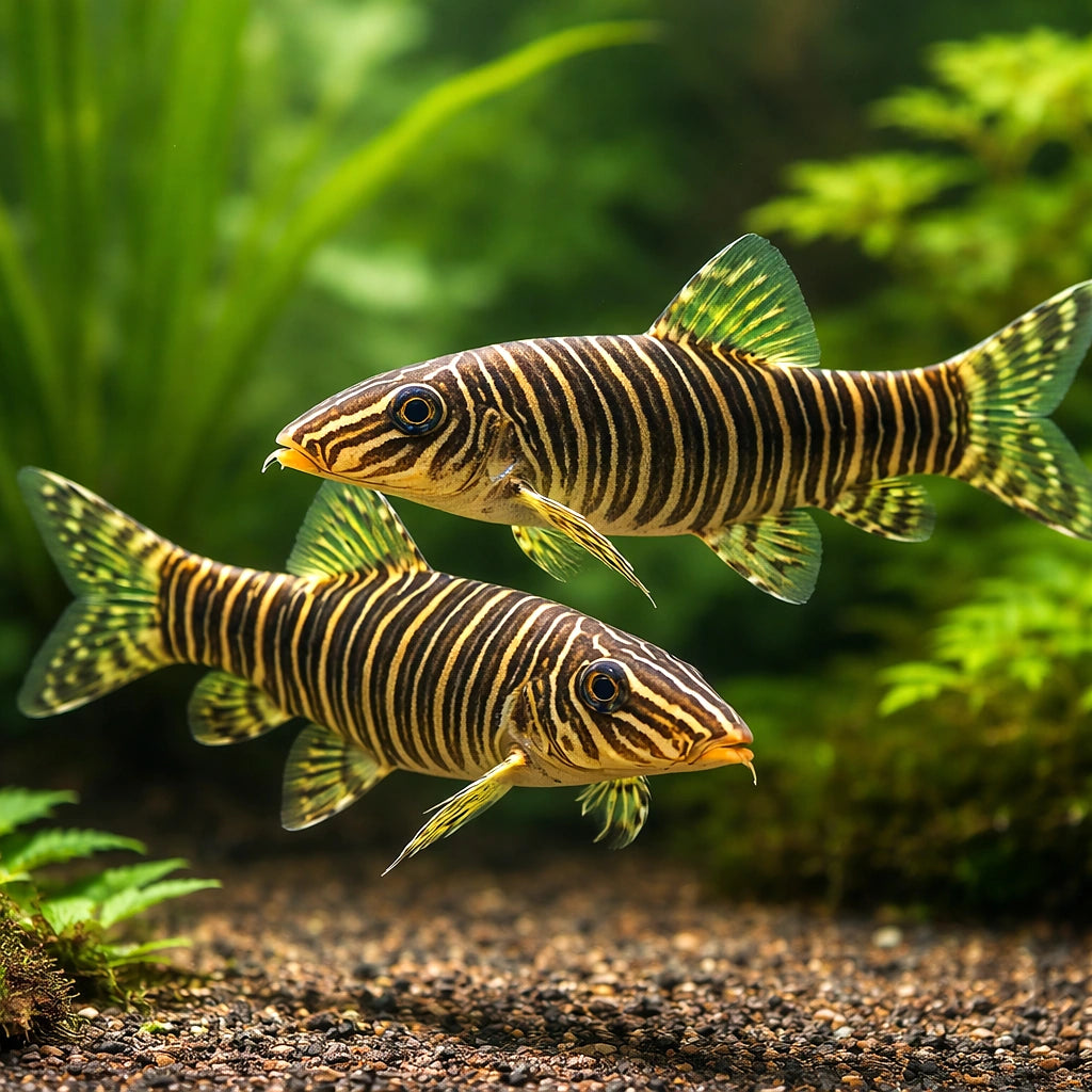 Zebra Loach — tropical fish for sale UK — AI pair planted view