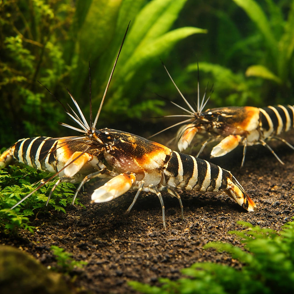 Zebra Lobster zebra — tropical fish for sale UK — AI pair planted view