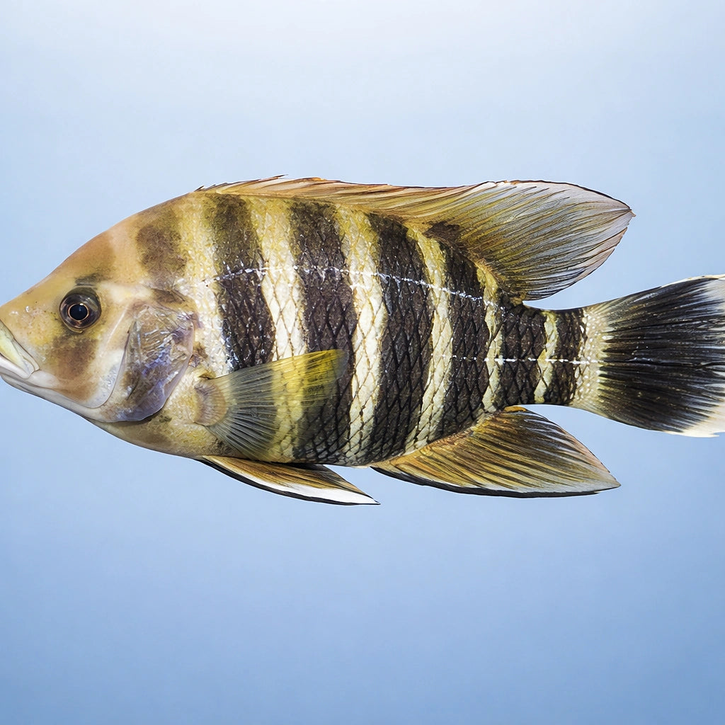 Zebra Tilapia — tropical fish for sale UK — AI side clean view